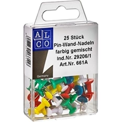 Καρφίτσες με πλαστική κεφαλί ALCO 823 Συσκευασία 30 τεμαχίων